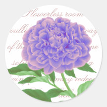 Autocollant d'enveloppe de poète de Poeony (bleu)