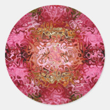 Autocollant d'Enveloppe - roses marbrés