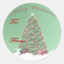 Autocollant d'étiquette de cadeau de Joyeux Noël
