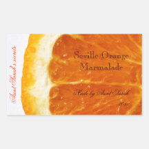 Autocollant d'étiquette de confiture d'oranges d'o