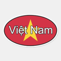 Autocollant d'euro de drapeau du Vietnam