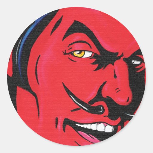 Autocollant d'homme de diable