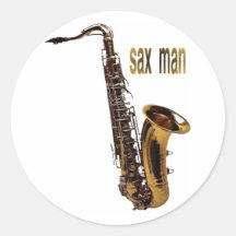 autocollant d'homme de saxo