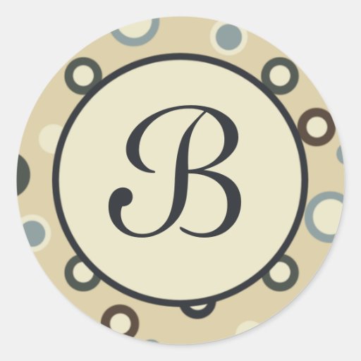 Autocollant d'initiale de monogramme de motif de p