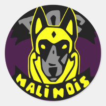 autocollant dog malinois