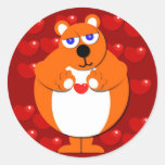 Autocollant d'OURS de COEUR