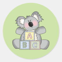 Autocollant d'ours de koala de bébé