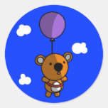 Autocollant d'ours de nounours de ballon