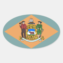 Autocollant d'ovale d'état du Delaware