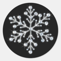Autocollant en cristal de flocon de neige