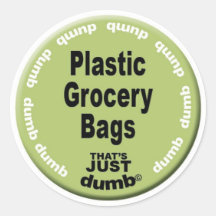 Autocollant en plastique de sacs d'épicerie