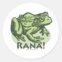 Autocollant espagnol de grenouille