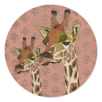 Autocollant étincelant de girafes de Rosa autocollants