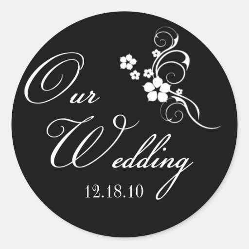 Autocollant fait sur commande de mariage