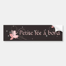 Autocollant fée rose petite fée à bord autocollant pour voiture
