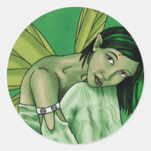 Autocollant féerique vert