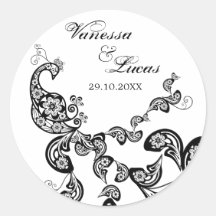 Autocollant floral de cadeau d'étiquette de faveur