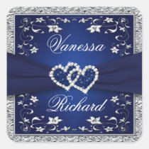 Autocollant floral de mariage de gris argenté de b autocollants
