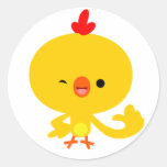 Autocollant frais mignon de poulet de bande dessin autocollants