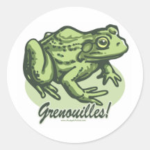 Autocollant français de grenouille