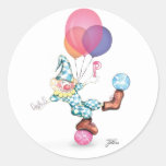 Autocollant heureux de clown