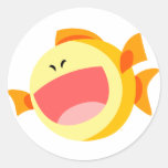 Autocollant heureux mignon de poissons de bande de autocollants