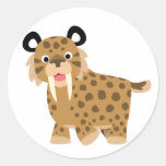 Autocollant heureux mignon de Smilodon de bande de autocollants
