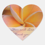 Autocollant jaune de mariage de fleur de Plumeria