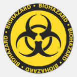 Autocollant jaune de symbole de Biohazard