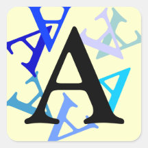 Autocollant - lettres multiples
