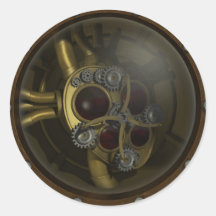 Autocollant mécanique de coeur de Steampunk