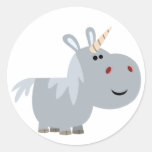 Autocollant mignon de licorne de bande dessinée d' autocollants
