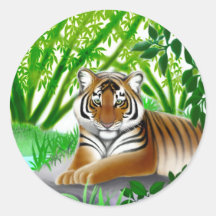Autocollant mis en danger de tigre de Sumatran
