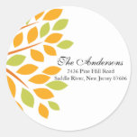 Autocollant moderne de mariage d'adresse de retour