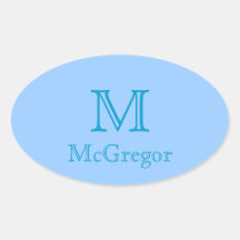 Autocollant - monogramme avec le nom 3