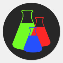 Autocollant multicolore d'Erlenmeyer