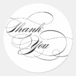 Autocollant noir et blanc de Merci