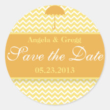 Autocollant nuptiale classique jaune citron de dou