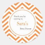 Autocollant orange et blanc de faveur de Chevron