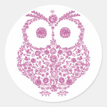 Autocollant OU ÉTIQUETTE MIGNON de HIBOU
