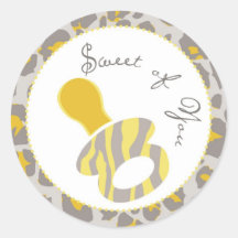 Autocollant PAC1 de bébé de safari