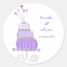 Autocollant pourpre d'étiquette de cadeau de Merci