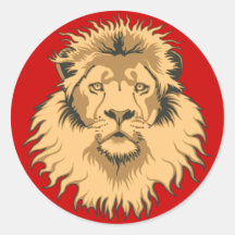 Autocollant principal de lion