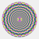 Autocollant psychédélique de fleur