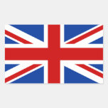 Autocollant rectangulaire d'Union Jack