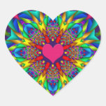 Autocollant romantique de coeur