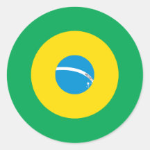 Autocollant rond brésilien de mod