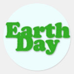 Autocollant rond de jour de la terre