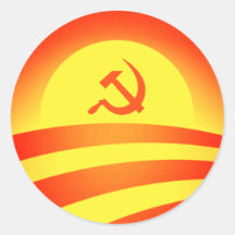 Autocollant rond de logo coco d'Obama