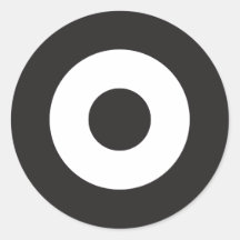 Autocollant rond de mod de deux tons